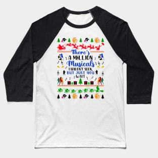 Million Musicals Ugly Christmas Baseball T-Shirt